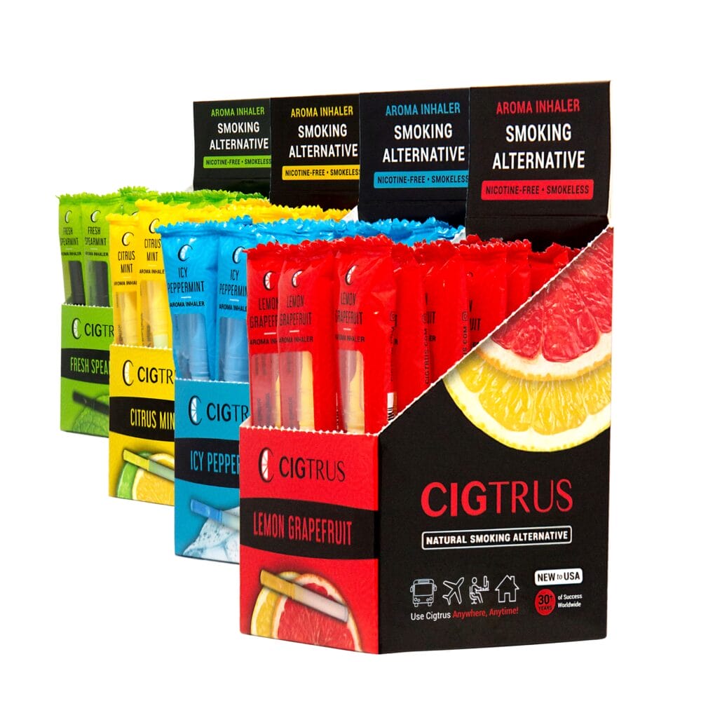 Cigtrus Natural Smoking Alternative – 4-Flavor Countertop Display | 20 Units per Flavor (80 Total) | Smokeless, Nicotine-Free Inhaler for Oral Fixation & Craving Relief - Image 32