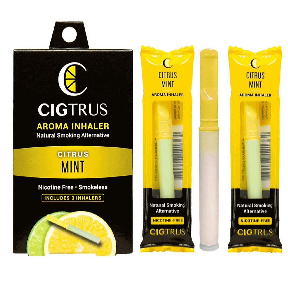 Store Display - Cigtrus Aromatic Smokeless Oxygen Air Inhaler Oral Fixation Relief Natural Quit Aid Behavioral Support – Citrus Mint Flavor 3 Pack - Image 11