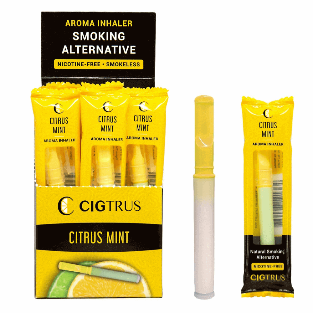 Cigtrus Smokeless Nicotine-Free Inhaler: Your Healthier Alternative to Quit Smoking. Replace Smoking Habit, Satisfy Oral Fixation, and Cravings- Box Of 20 Citrus Mint - Image 8