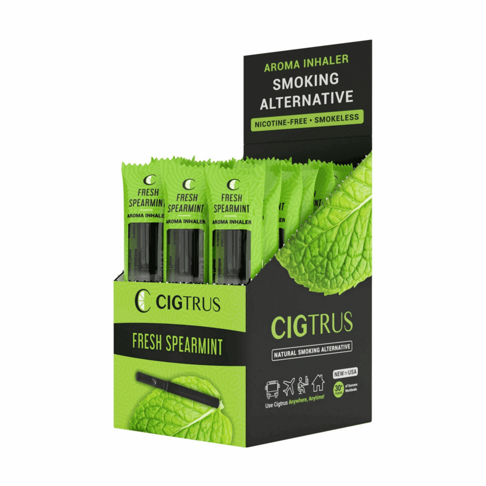 Cigtrus Smokeless Nicotine-Free Inhaler: Your Healthier Alternative to Quit Smoking. Replace Smoking Habit, Satisfy Oral Fixation, and Cravings- Box Of 20 Fresh Spearmint - Image 5