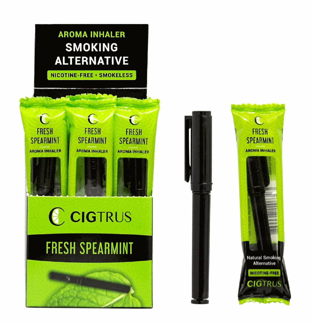 Cigtrus Smokeless Nicotine-Free Inhaler: Your Healthier Alternative to Quit Smoking. Replace Smoking Habit, Satisfy Oral Fixation, and Cravings- Box Of 20 Fresh Spearmint - Image 9