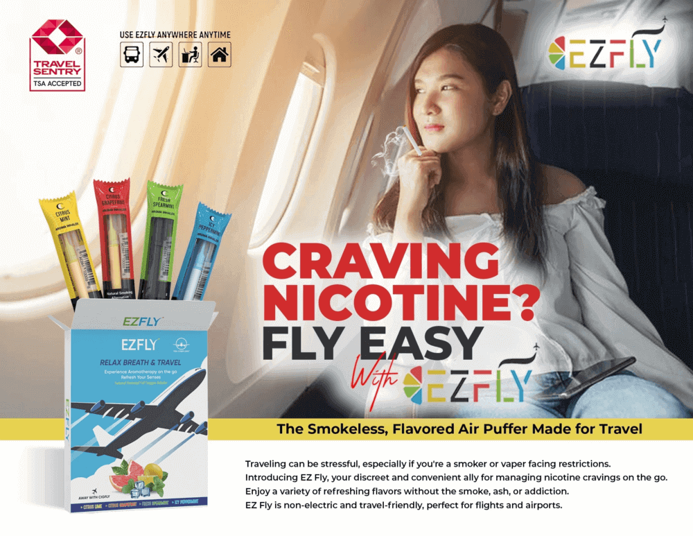 EZFLY : TSA-Accepted Travel Essentials Smokeless Inhaler - Non-Electric Smokers' Alternative for Stress-Free Travel and Oral Fixation Relief - Variety Pack with 4 Flavors - Image 6