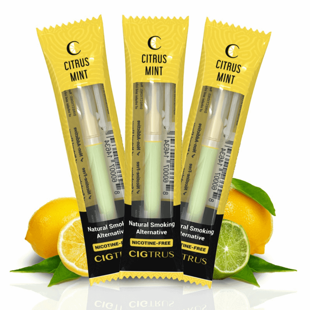 Store Display - Cigtrus Aromatic Smokeless Oxygen Air Inhaler Oral Fixation Relief Natural Quit Aid Behavioral Support – Citrus Mint Flavor 3 Pack - Image 5