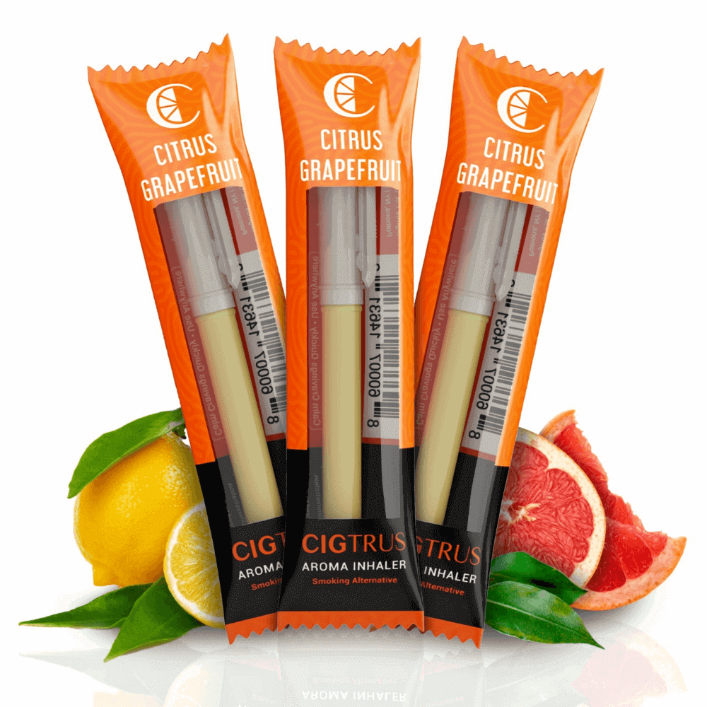 Store Display Offer - Cigtrus Aromatic Smokeless Oxygen Air Inhaler Oral Fixation Relief Natural Quit Aid Behavioral Support – Citrus Grapefruit Flavor 3 Pack - Image 6